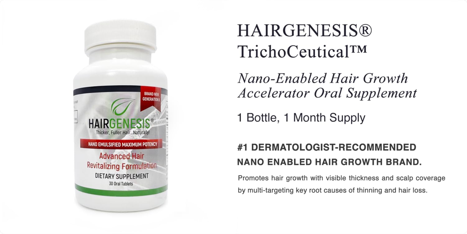 HairGenesis® — thicker, fuller hair, naturally.
