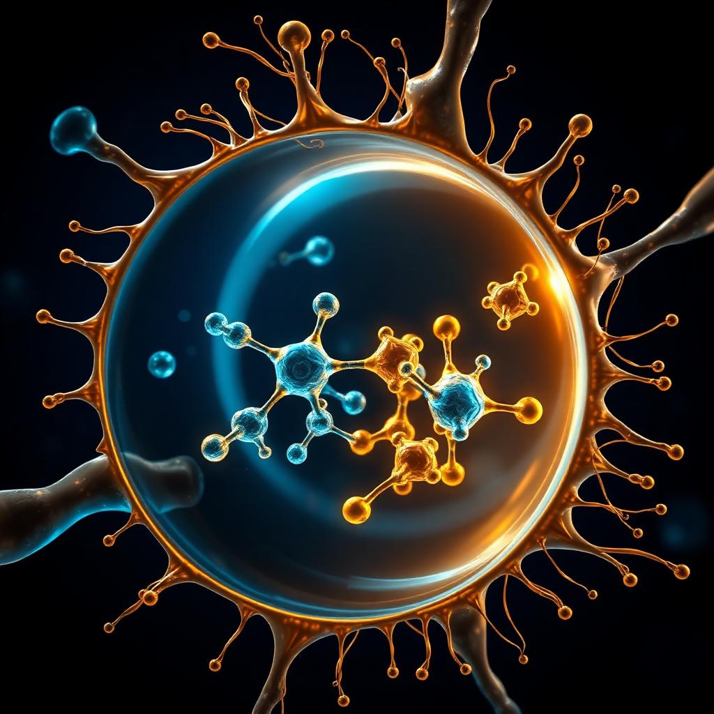 Illustration of therapeutic molecules modulating local enzymes inside a follicular cell